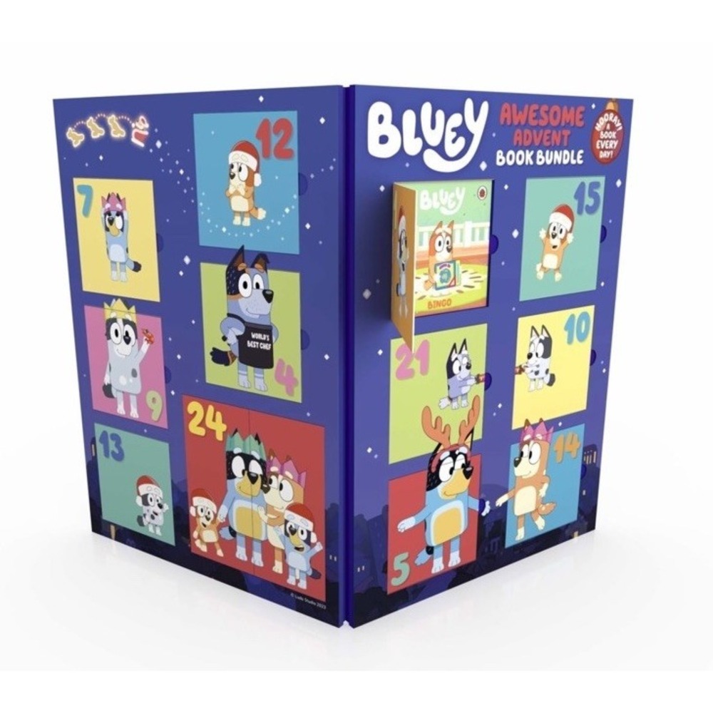 Bluey Awesome Advent Calendar Book Bundle Christmas Holiday 24 Mini Books